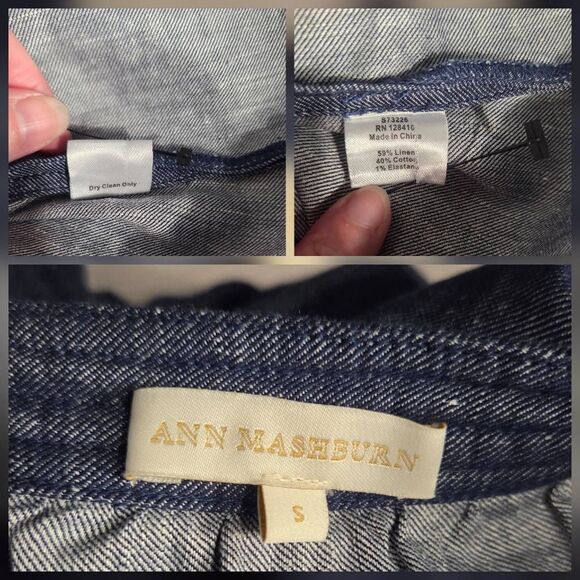 Ann Mashburn Oversized Mature Lagenlook Coastal Cowgirl Chambray Top Sz. S - Picture 4 of 6